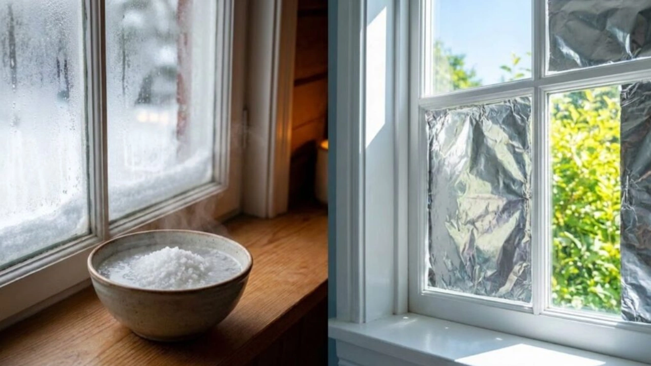 Placing a bowl of salty water by the window in winter : the trick as effective as aluminum foil in summer